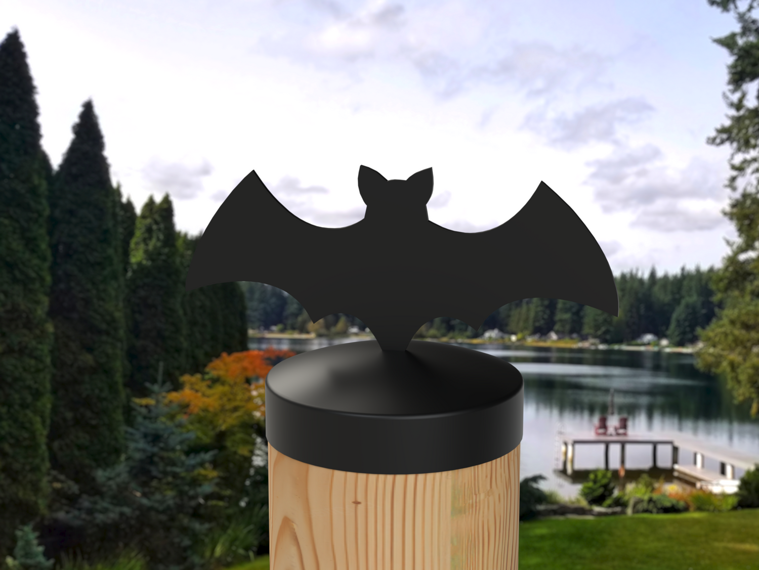 Bat, Round Post Cap (4x4 Round Post Size) - Madison Iron and Wood