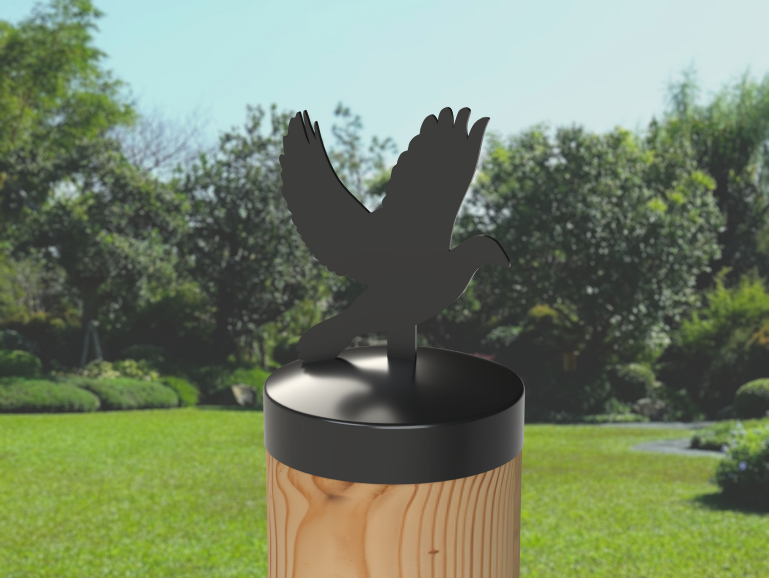 Dove, Round Post Cap (4x4 Round Post Size) - Madison Iron and Wood