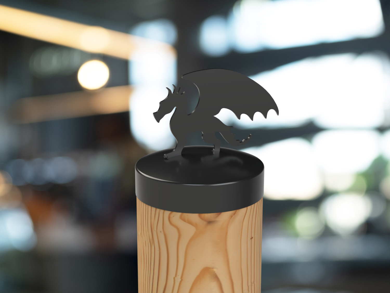 Dragon, Round Post Cap (4x4 Round Post Size) - Madison Iron and Wood