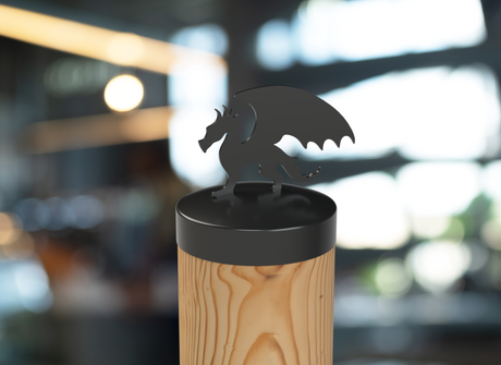Dragon, Round Post Cap (4x4 Round Post Size) - Madison Iron and Wood