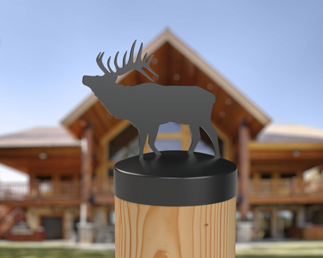 Elk, Round Post Cap (4x4 Round Post Size) - Madison Iron and Wood