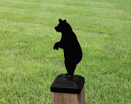 4x4 Bear Standing Post Cap (Fits 3.5 x 3.5 Post Size) - Madison Iron and Wood