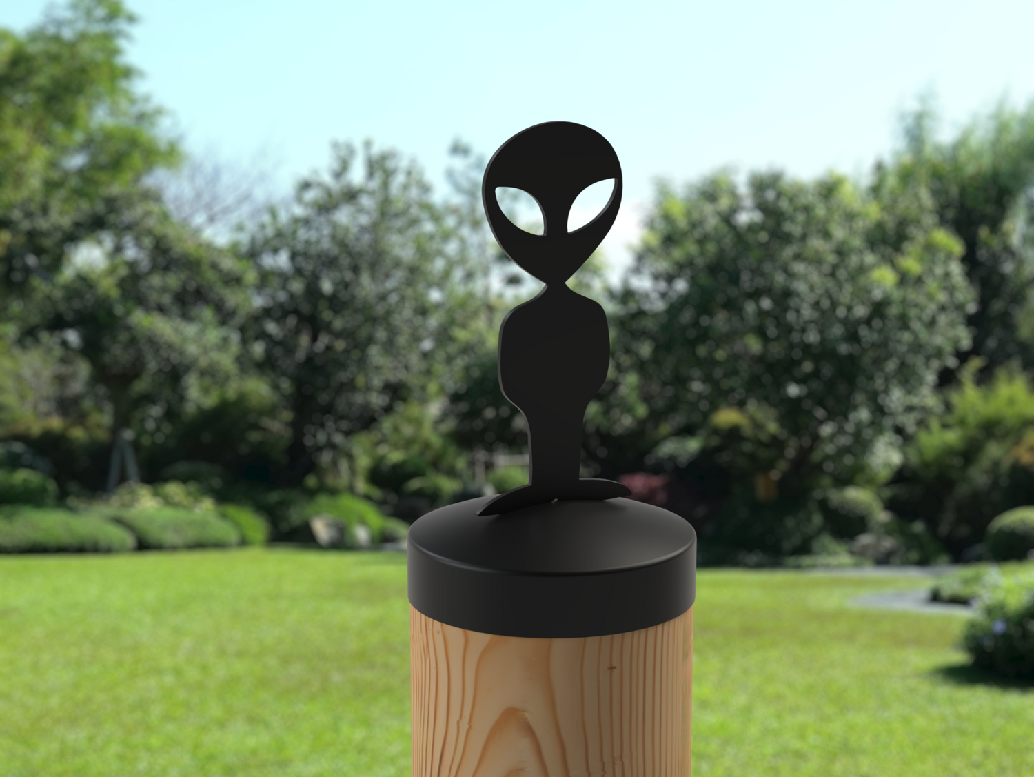 Alien, Round Post Cap (4x4 Round Post Size) - Madison Iron and Wood