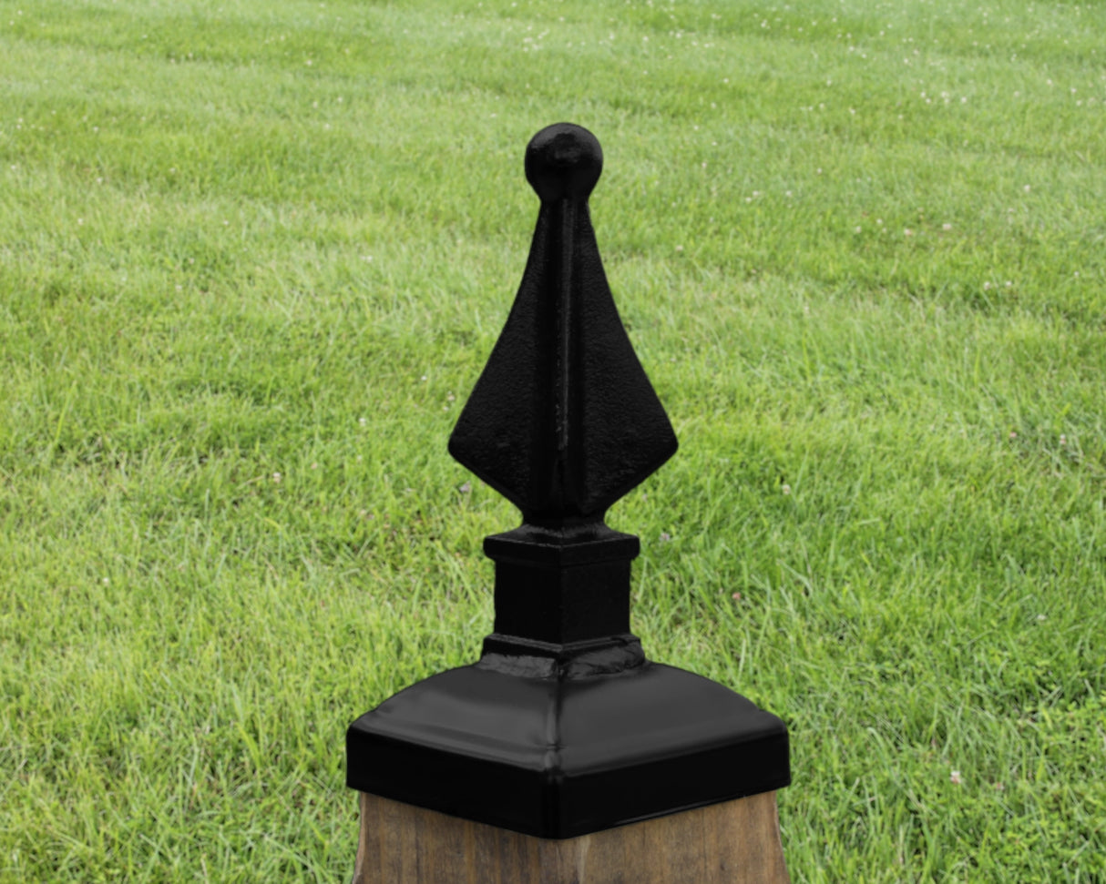 4x4 Quad Spear Post Cap (3.5 x 3.5 Post Size) - Madison Iron and Wood