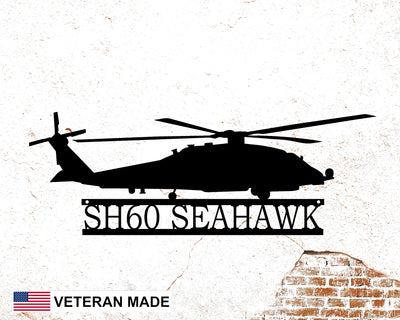 SH-60 Seahawk Helicopter Metal Sign