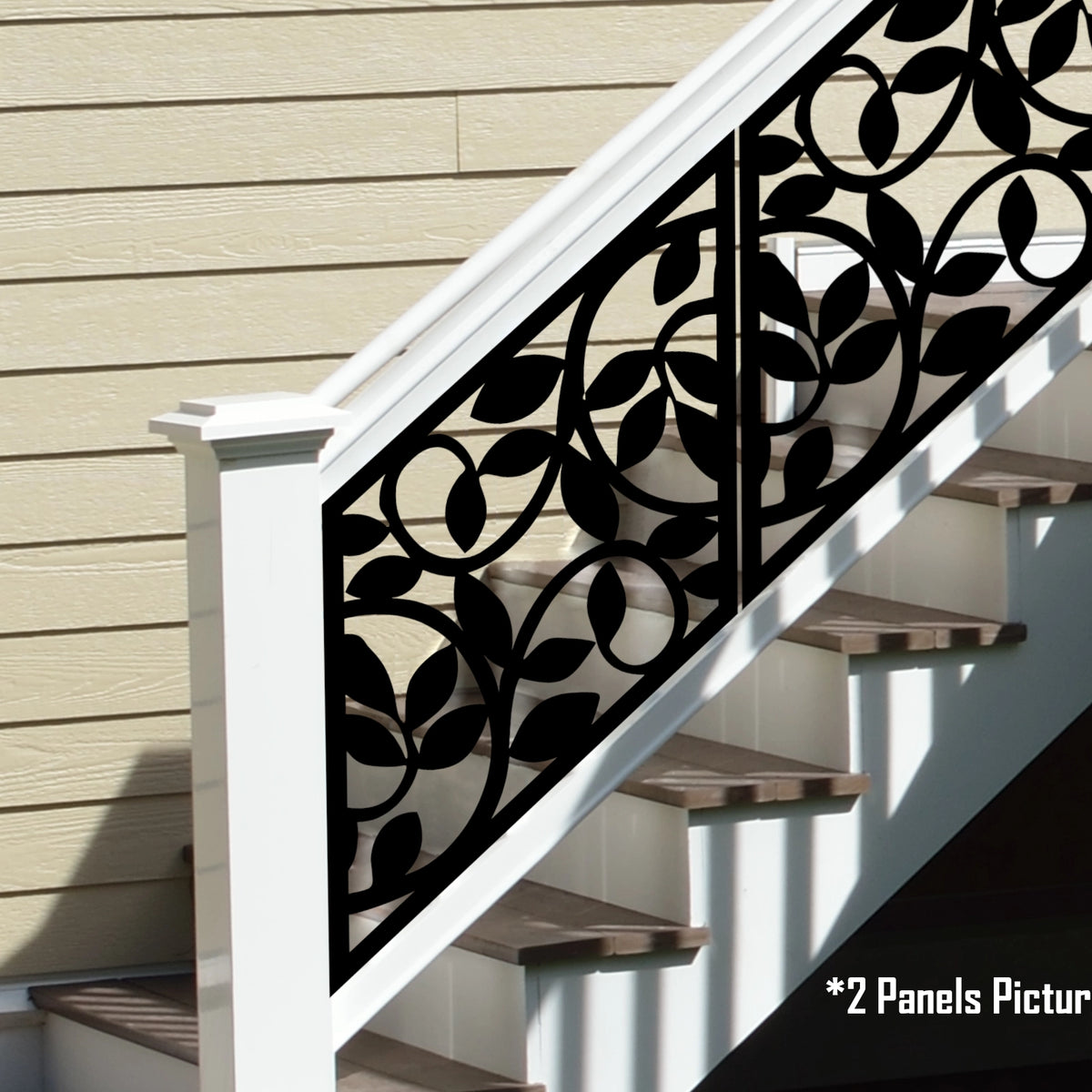 Vine Pattern Stair Railing Panel Insert (Metal and Plastic Available ...