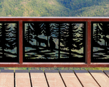 60"x30" - Wolves Howling Fence/Gate Panel Insert