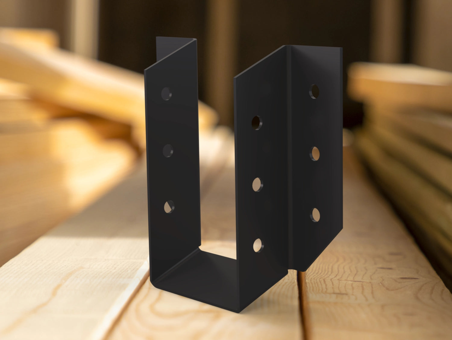 Down Angled Rafter Hanger Brackets - True and Nominal Sizes - Face Mount