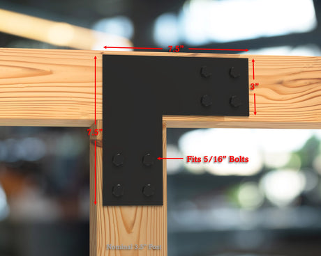 Industrial Style L Brackets - Various Sizes - Madison Iron and Wood