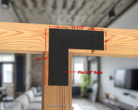 Industrial Style L Brackets - Various Sizes - Madison Iron and Wood