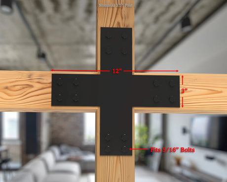 Industrial Style X Brackets - Various Sizes - Madison Iron and Wood