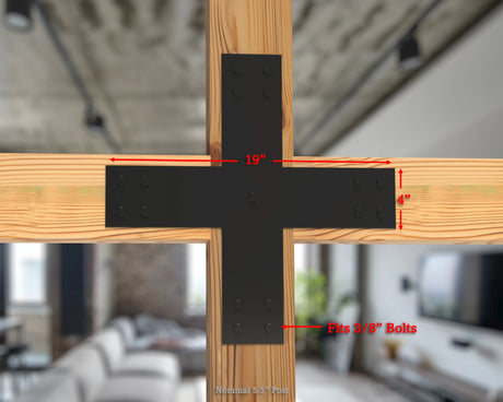 Industrial Style X Brackets - Various Sizes - Madison Iron and Wood