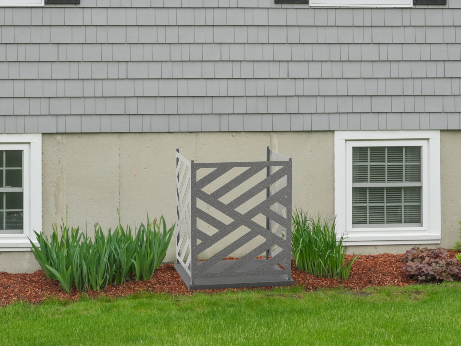 Modern Design AC Unit Cover - Multiple Sizes - Madison Iron and Wood