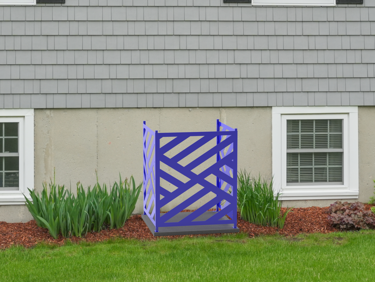 Modern Design AC Unit Cover - Multiple Sizes - Madison Iron and Wood