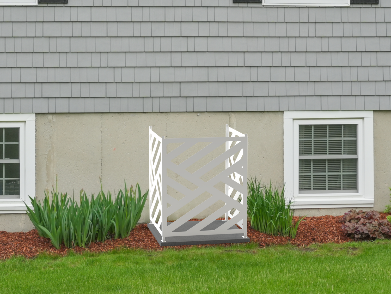 Modern Design AC Unit Cover - Multiple Sizes - Madison Iron and Wood