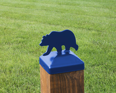 6X6 Bear Walking Post Cap (5.5 x 5.5 Post Size) - Madison Iron and Wood