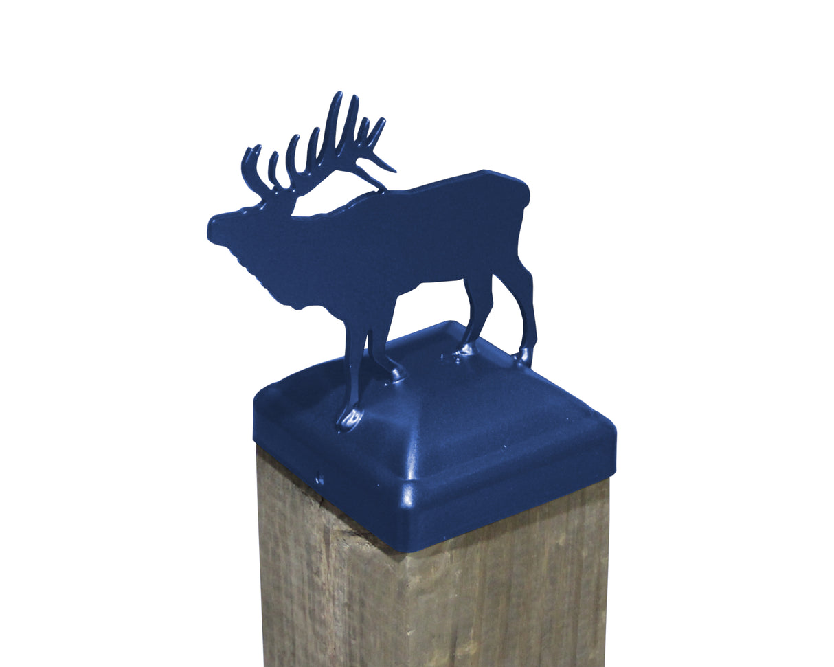 Elk Fence Post Cap (Multiple Post Sizes Available) - Madison Iron and Wood