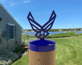 Airforce Logo, Round Post Cap (4x4 Round Post Size) - Madison Iron and Wood