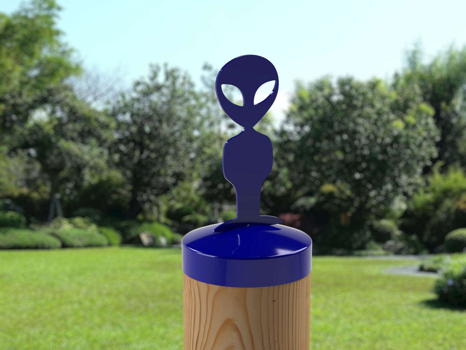 Alien, Round Post Cap (4x4 Round Post Size) - Madison Iron and Wood