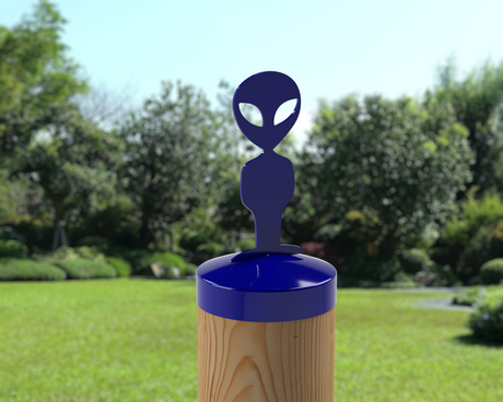 Alien, Round Post Cap (4x4 Round Post Size) - Madison Iron and Wood