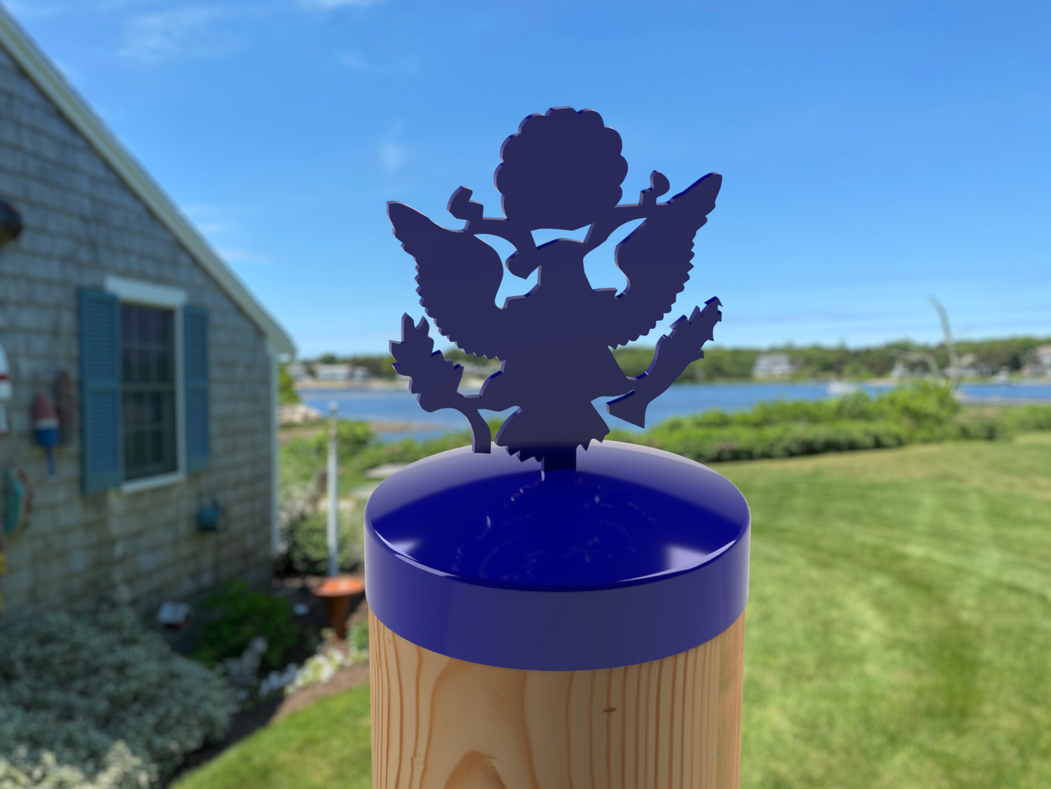 Army Logo, Round Post Cap (4x4 Round Post Size) - Madison Iron and Wood