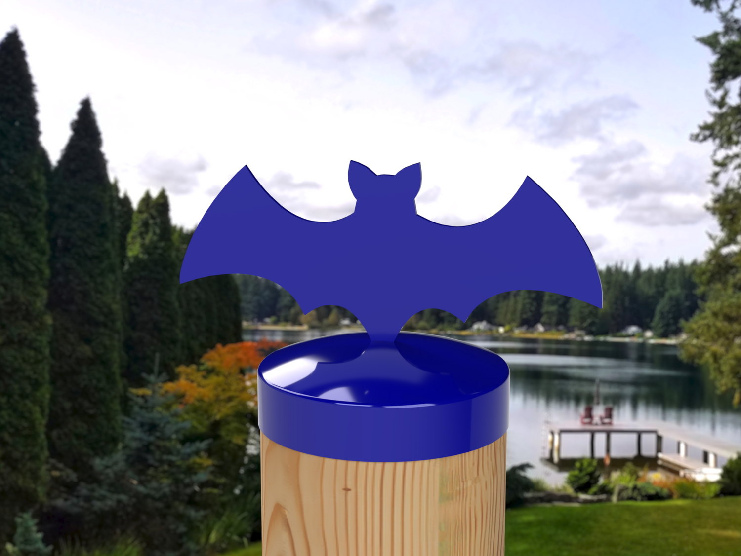 Bat, Round Post Cap (4x4 Round Post Size) - Madison Iron and Wood