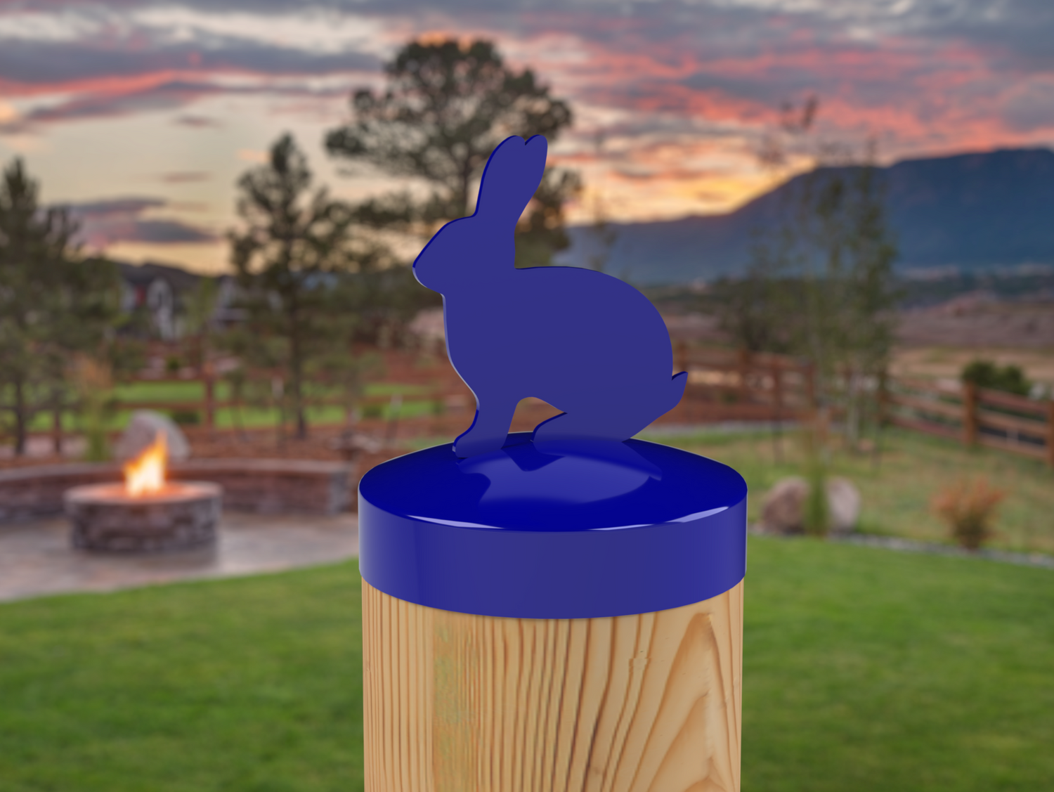 Bunny, Round Post Cap (4x4 Round Post Size) - Madison Iron and Wood