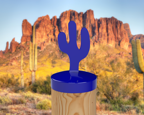 Cactus, Round Post Cap (4x4 Round Post Size) - Madison Iron and Wood