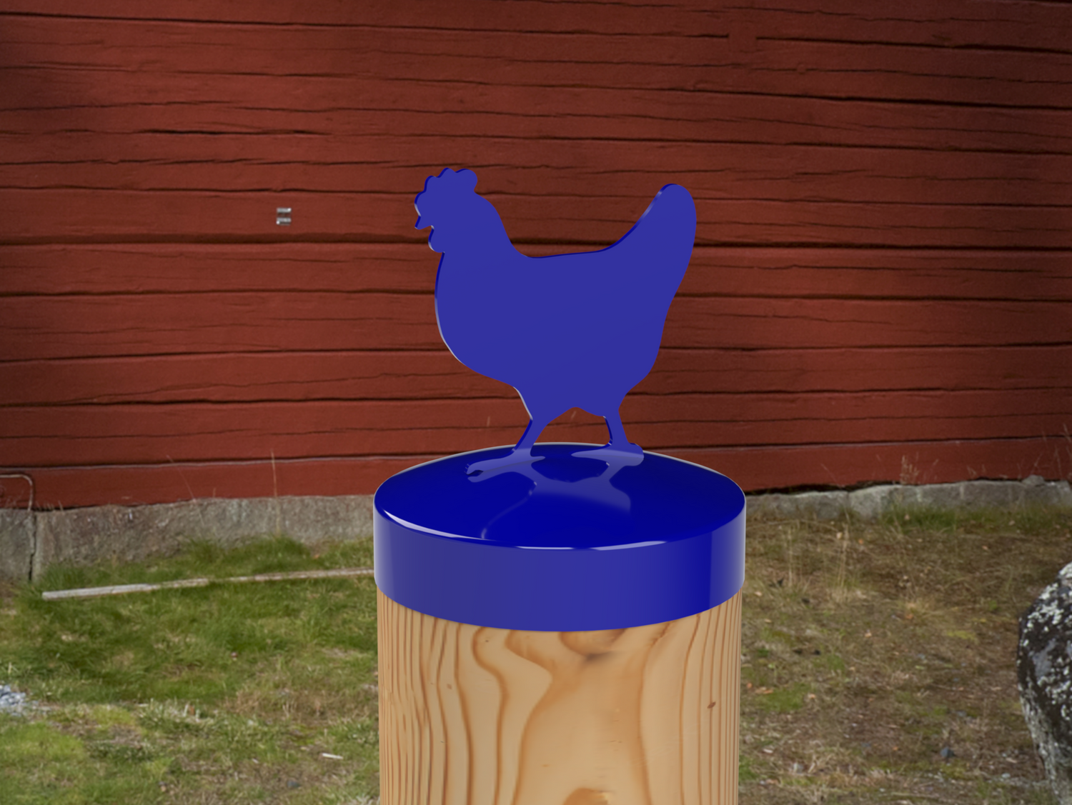 Chicken, Round Post Cap (4x4 Round Post Size) - Madison Iron and Wood