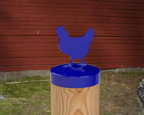 Chicken, Round Post Cap (4x4 Round Post Size) - Madison Iron and Wood