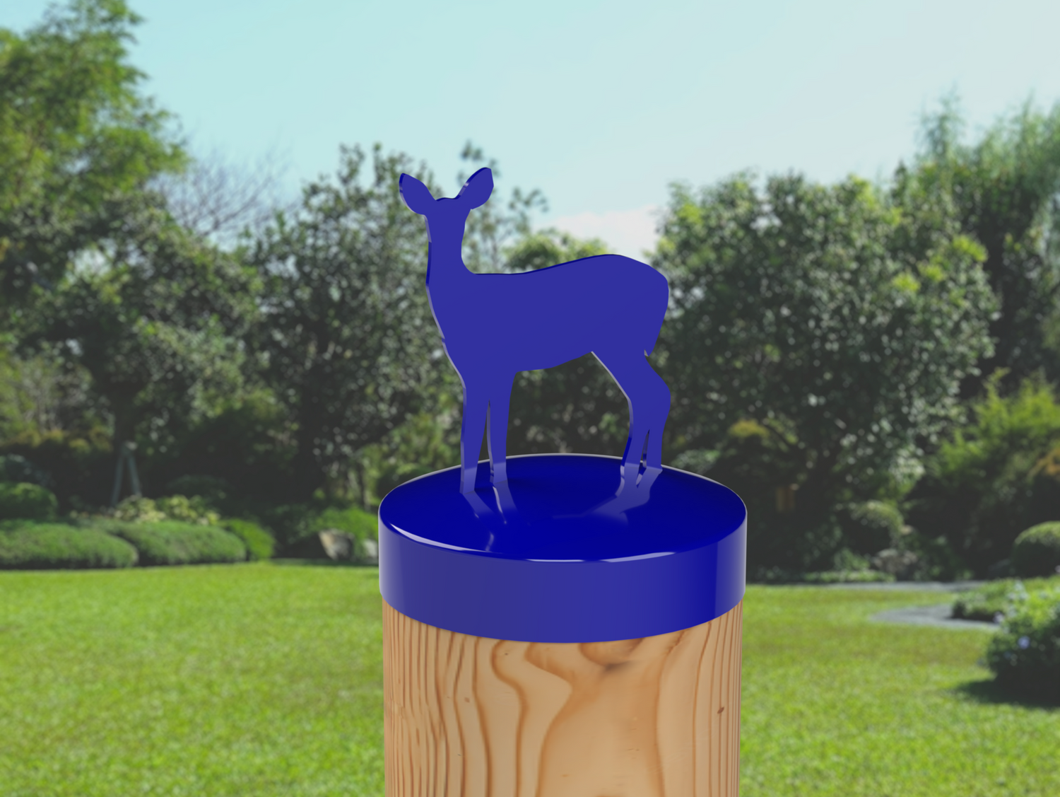 Doe, Round Post Cap (4x4 Round Post Size) - Madison Iron and Wood