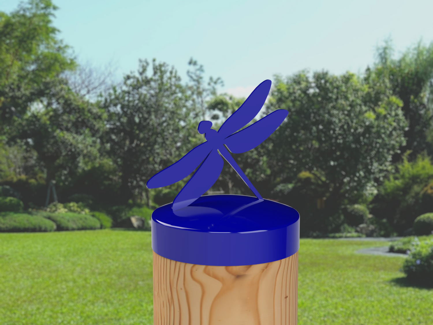 Dragonfly, Round Post Cap (4x4 Round Post Size) - Madison Iron and Wood