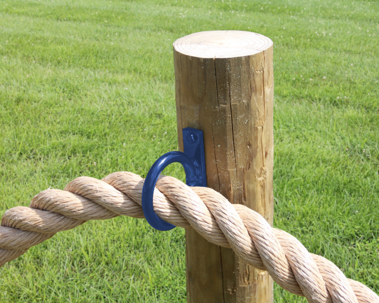 Heavy Duty Nautical Rope Ring, Narrow Body Fence Rings For Round Posts (3 sizes available) - Madison Iron and Wood