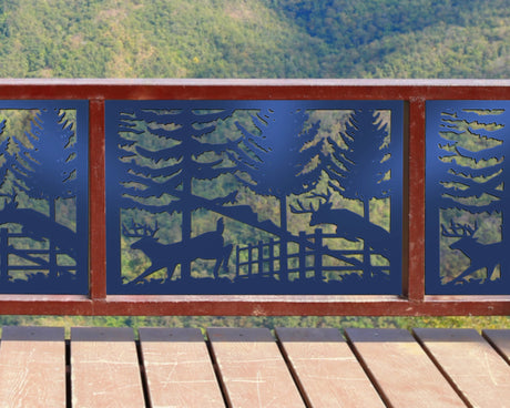 80"x30" - Deer Landscape Fence/Gate Panel Insert - Madison Iron and Wood