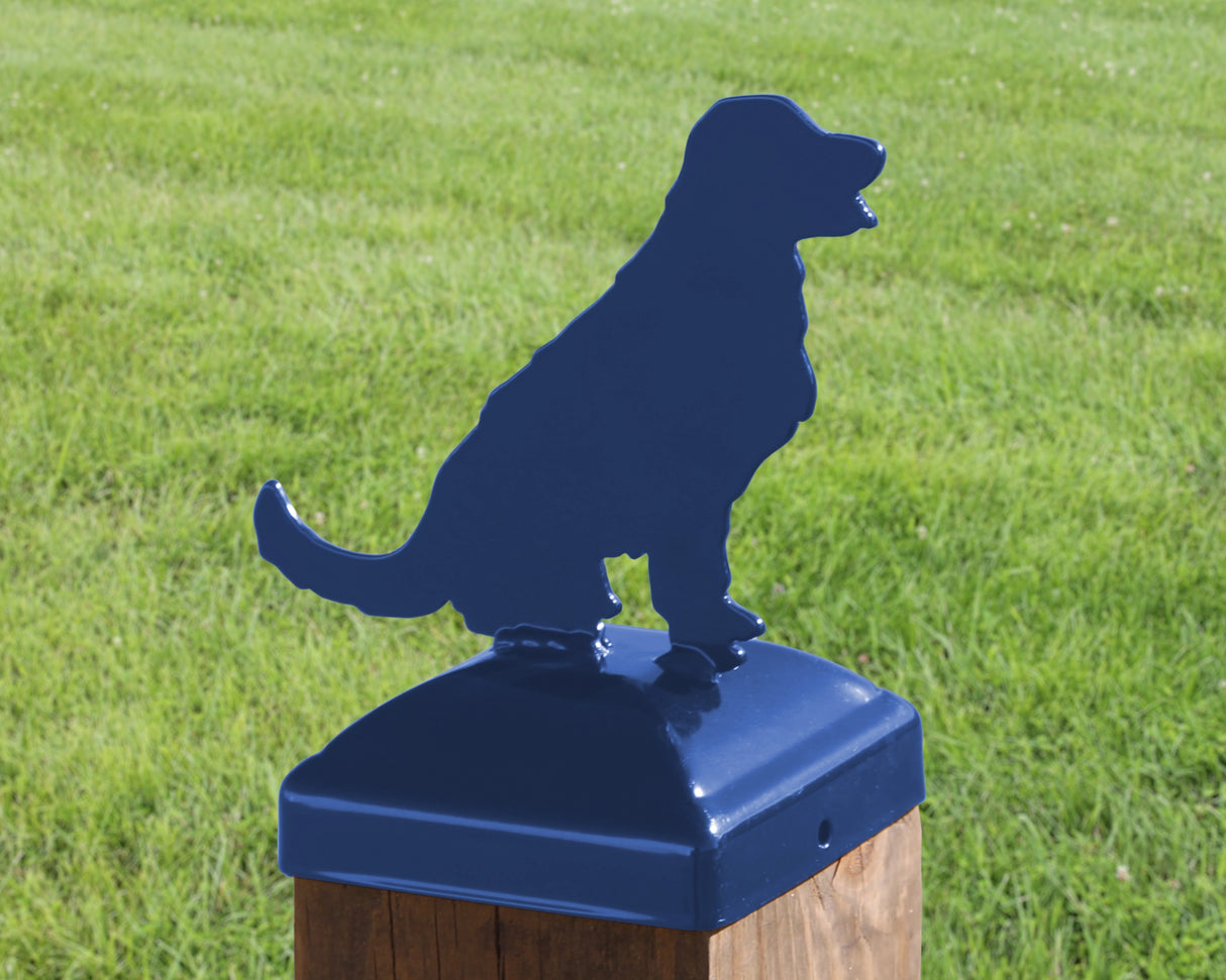 6X6 Golden Retriever Post Cap (5.5 x 5.5 Post Size) - Madison Iron and Wood