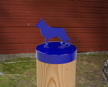German Shepherd, Round Post Cap (4x4 Round Post Size) - Madison Iron and Wood