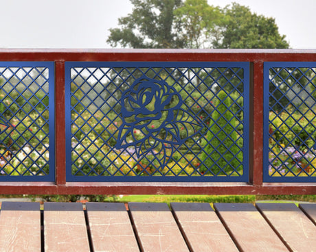 80"x30" - Rose Fence/Gate Panel Insert - Madison Iron and Wood