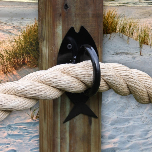 Fish Rope Panels Fish Nautical Rope Fence Bracket - Madison Iron and Wood