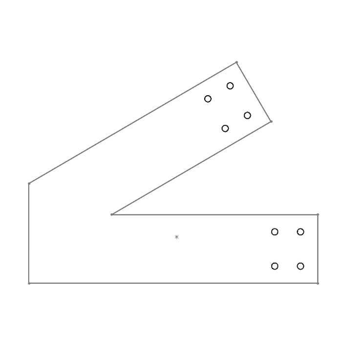 Industrial Style 6x6 Heel Bracket - 7/12 Pitch (2D)