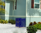 Palm Leaves Design AC Unit Cover - Multiple Sizes - Madison Iron and Wood