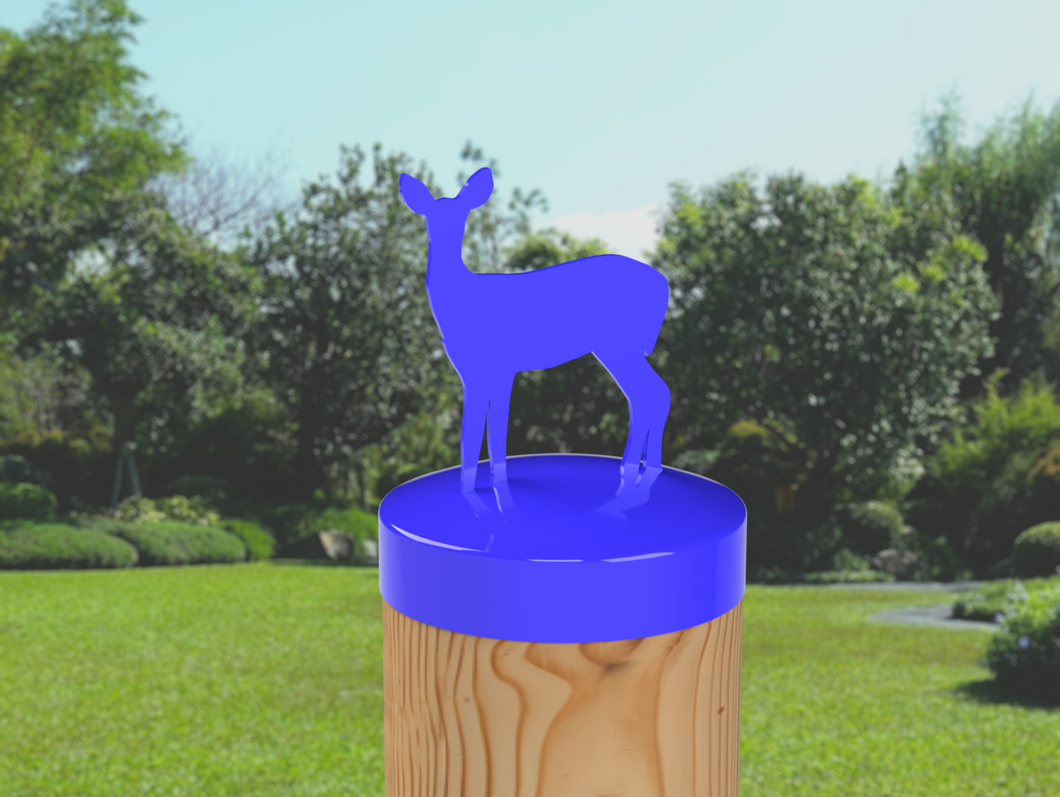 Doe, Round Post Cap (4x4 Round Post Size) - Madison Iron and Wood