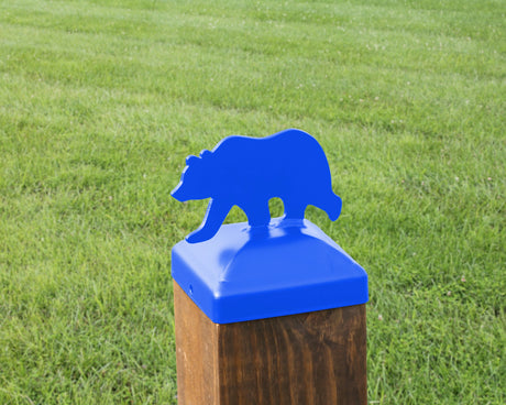 6X6 Bear Walking Post Cap (5.5 x 5.5 Post Size) - Madison Iron and Wood