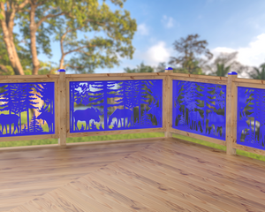 80"x30" - Moose Landscape Fence/Gate Panel Insert - Madison Iron and Wood