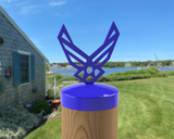 Airforce Logo, Round Post Cap (4x4 Round Post Size) - Madison Iron and Wood