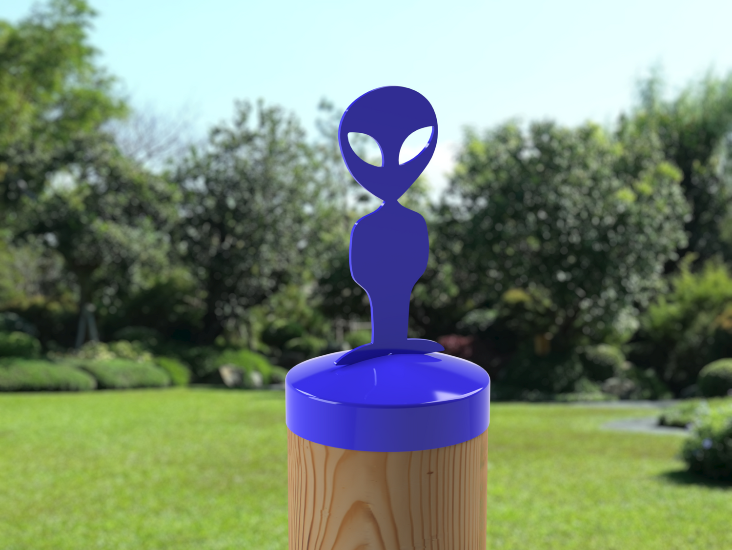 Alien, Round Post Cap (4x4 Round Post Size) - Madison Iron and Wood