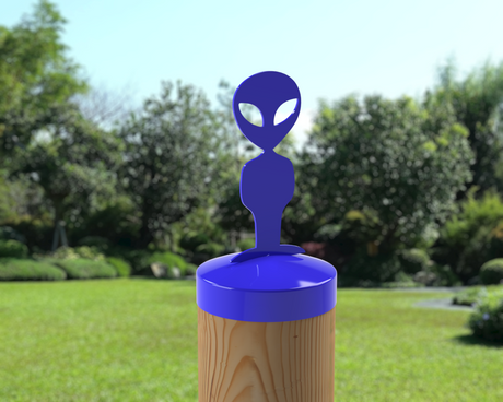 Alien, Round Post Cap (4x4 Round Post Size) - Madison Iron and Wood