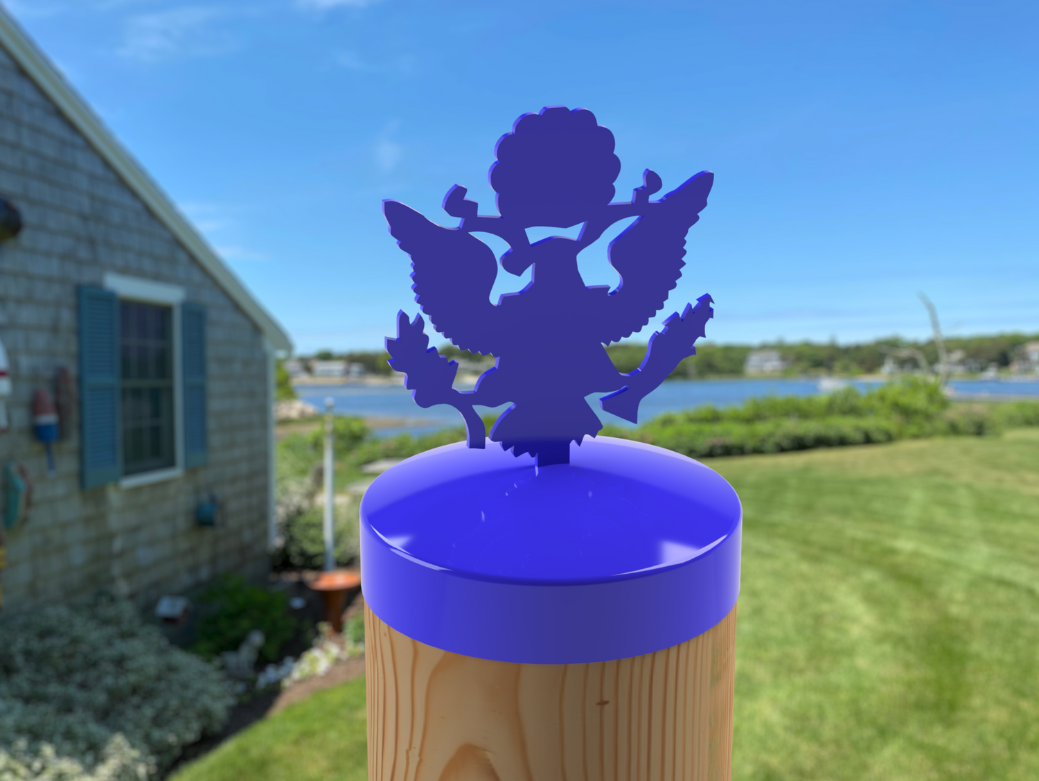 Army Logo, Round Post Cap (4x4 Round Post Size) - Madison Iron and Wood