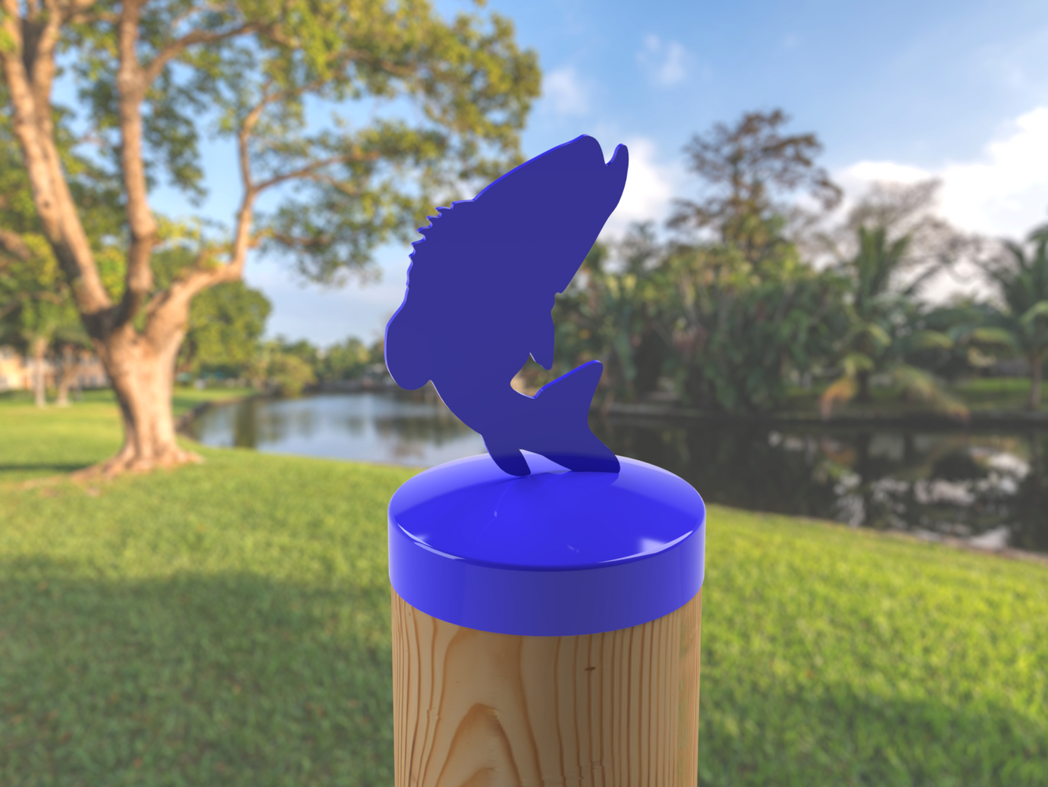 Bass, Round Post Cap (4x4 Round Post Size) - Madison Iron and Wood