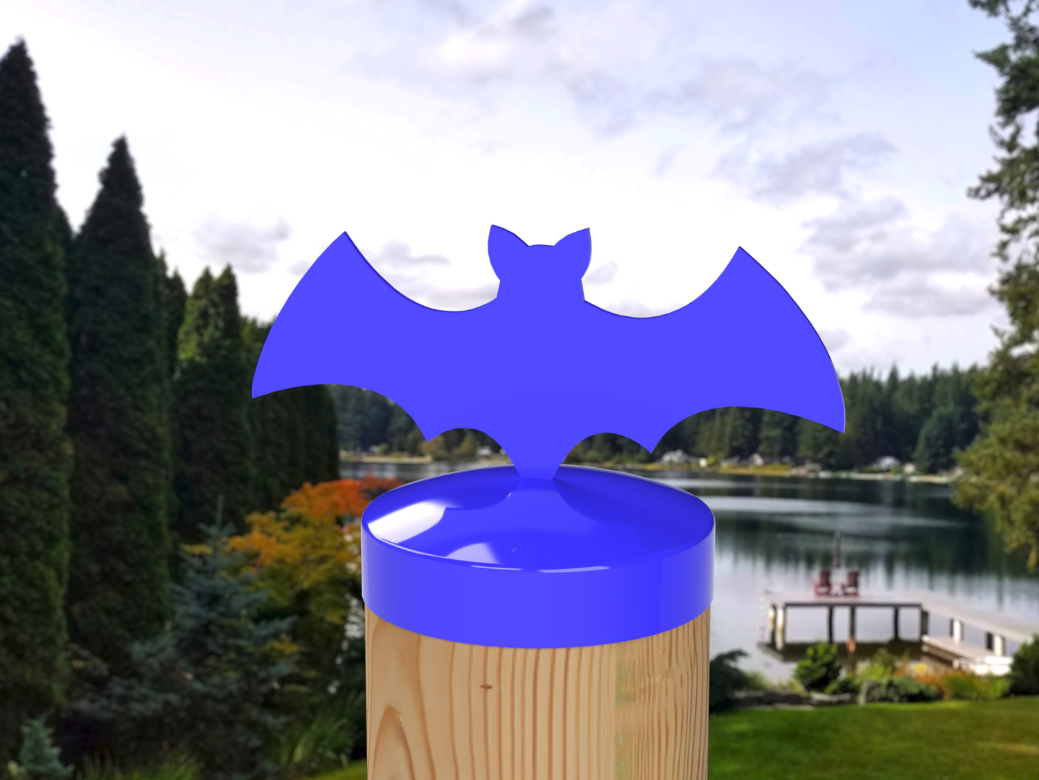 Bat, Round Post Cap (4x4 Round Post Size) - Madison Iron and Wood