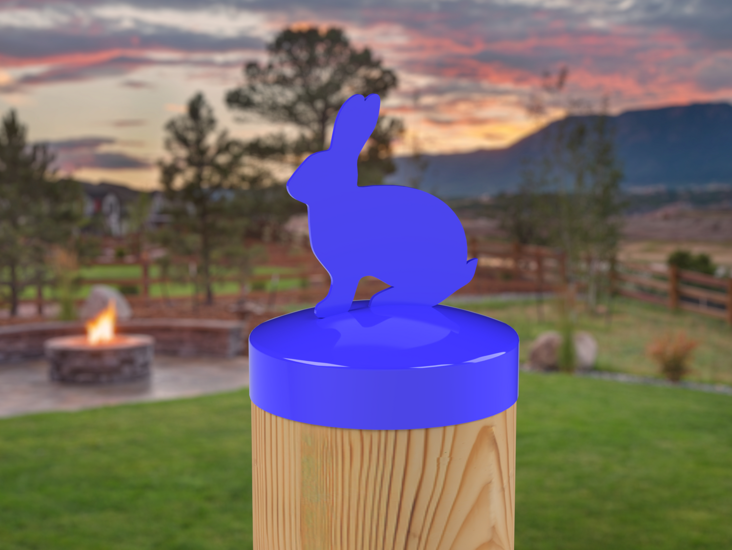 Bunny, Round Post Cap (4x4 Round Post Size) - Madison Iron and Wood